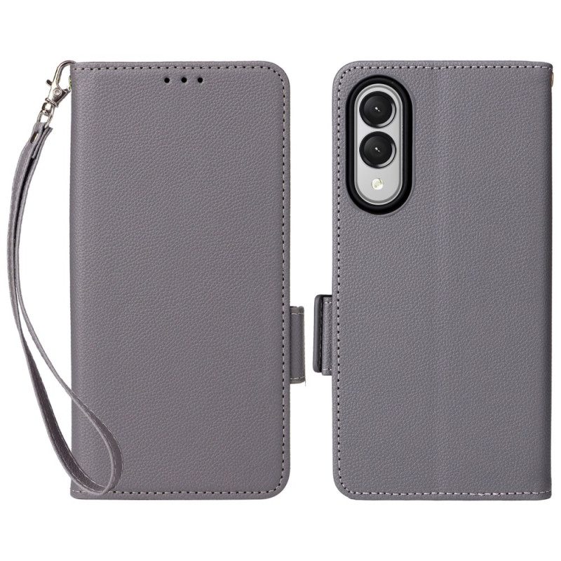 Kotelot Samsung Galaxy S25 5g Edge Keinonahka Ja Hihna Suojakuori