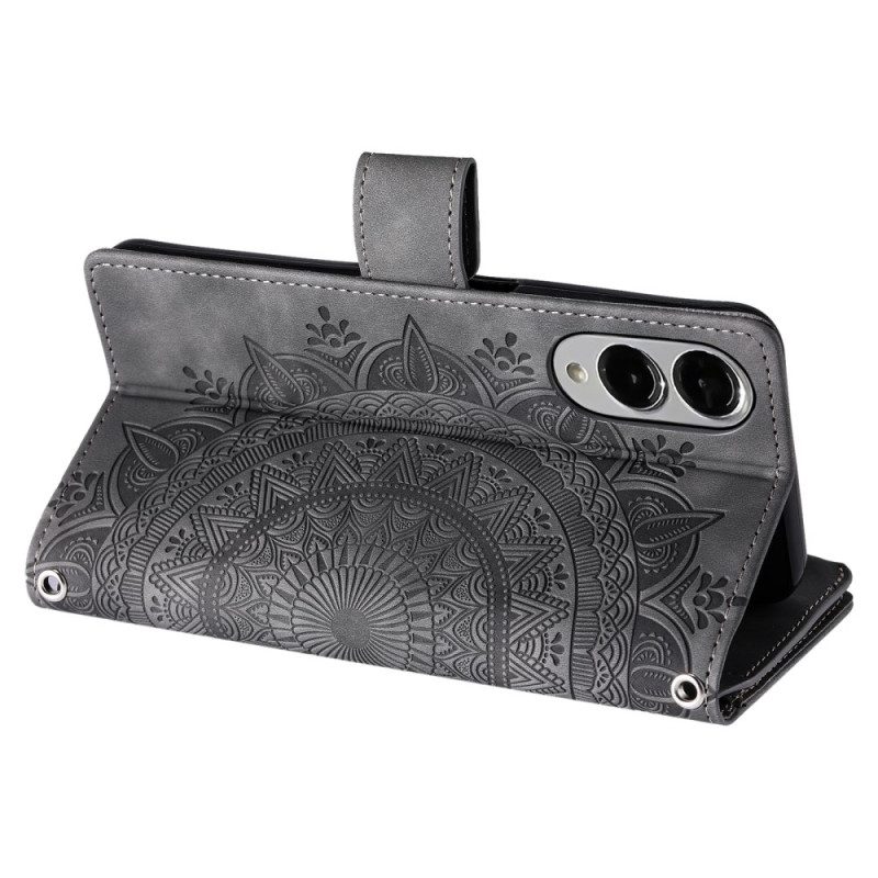 Kotelot Samsung Galaxy S25 5g Edge Mandala-mokkanahkakuvioinen Lompakko