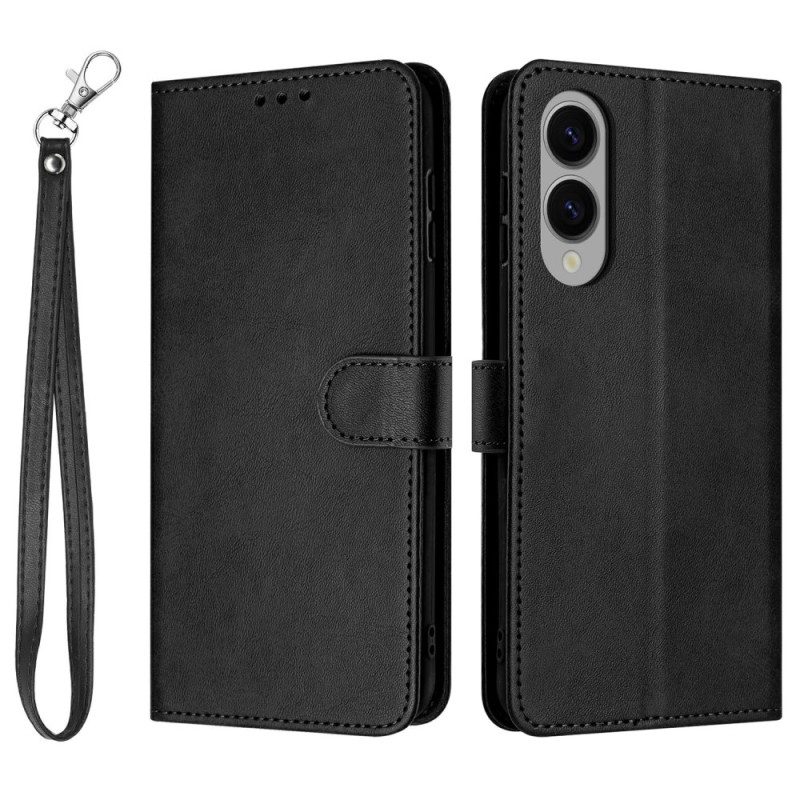 Kotelot Samsung Galaxy S25 5g Edge Nahkakuvioinen Hihnalla Suojakuori