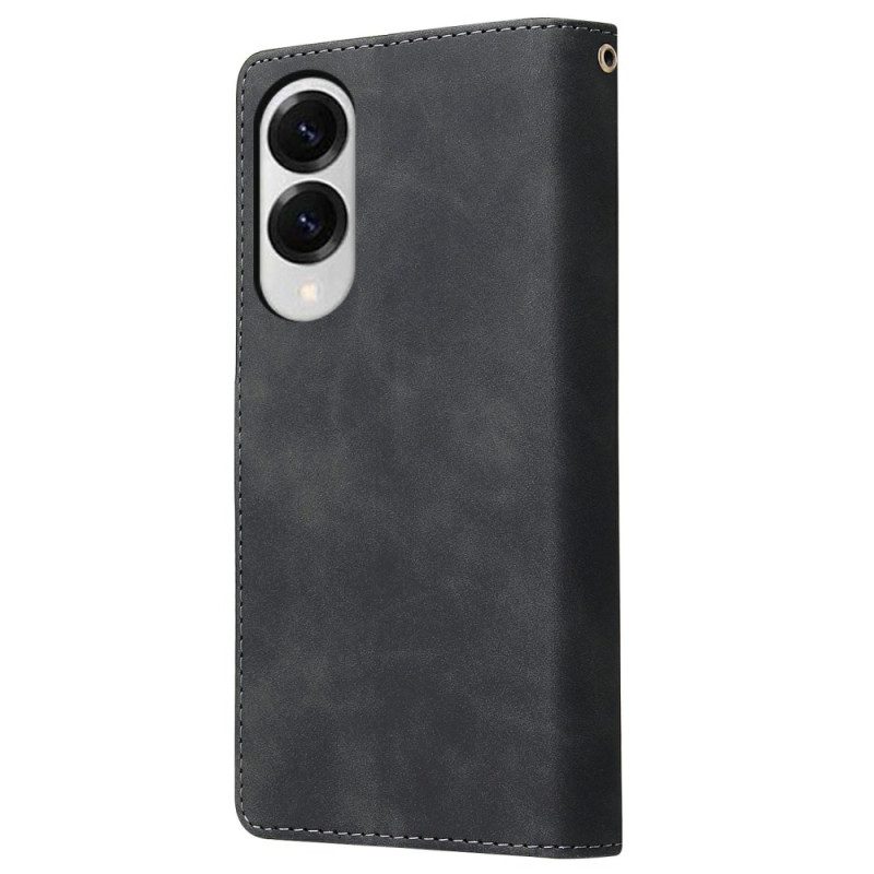 Kotelot Samsung Galaxy S25 5g Edge Puhelinkuoret Mokkanahkakuvioinen Lompakko