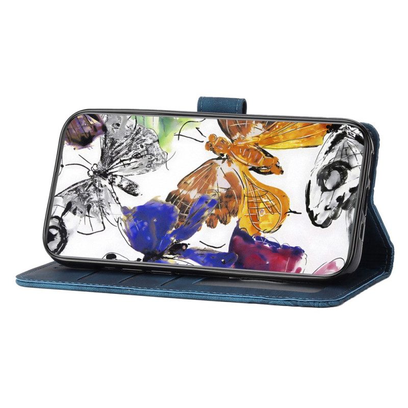 Kuoret Samsung Galaxy S25 5g Edge Mokkanahkainen Perhosefekti