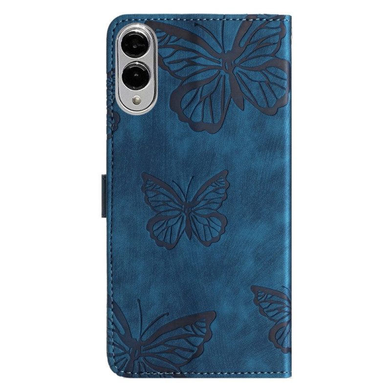 Kuoret Samsung Galaxy S25 5g Edge Mokkanahkainen Perhosefekti