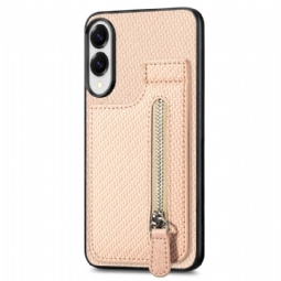 Kuori Samsung Galaxy S25 5g Edge Hiilikuituinen Korttikotelo Ja Kolikkokukkaro