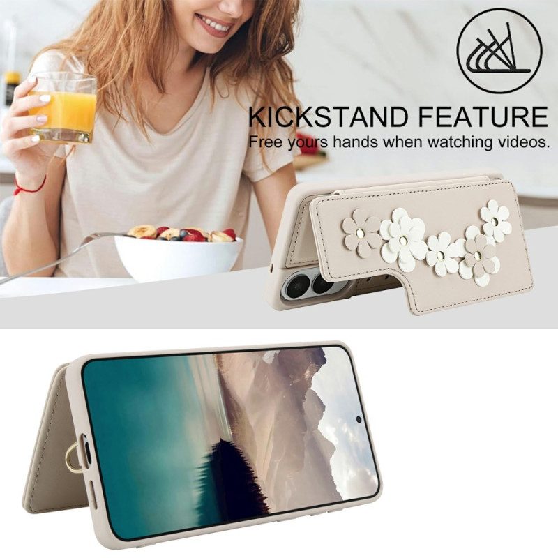 Kuori Samsung Galaxy S25 5g Edge Kukallinen Kaulakorullinen Korttikotelo