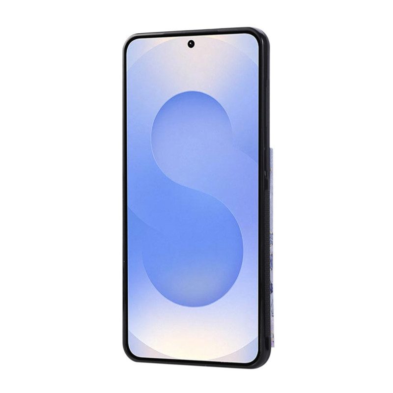 Kuori Samsung Galaxy S25 5g Edge Kukkakuvioinen Korttikotelo