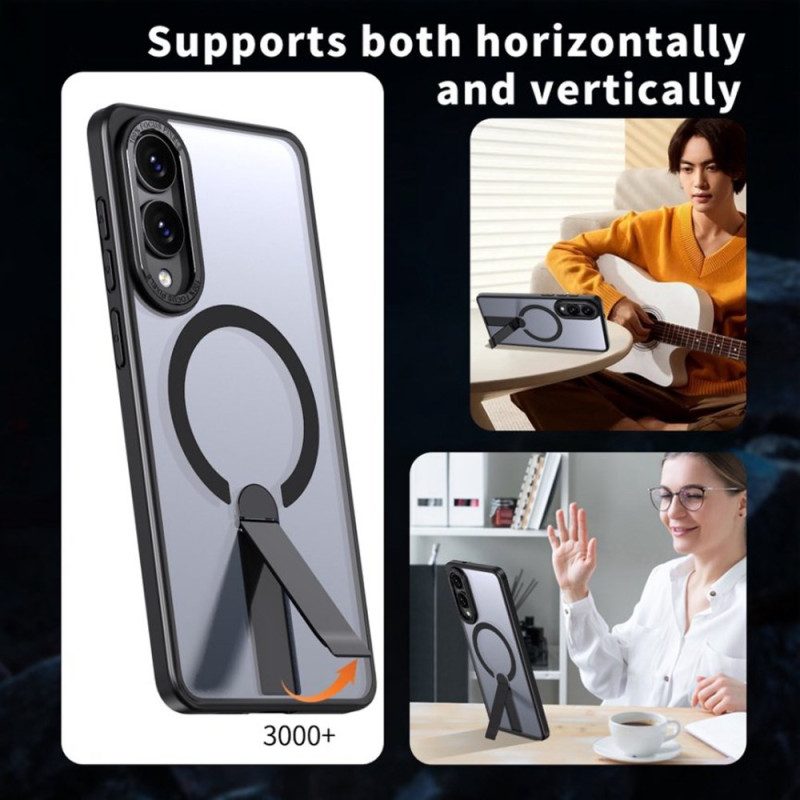 Kuori Samsung Galaxy S25 5g Edge Magsafe-yhteensopiva Integroidulla Jalustalla Suojakuori