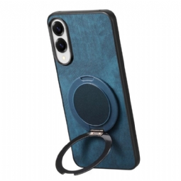 Kuori Samsung Galaxy S25 5g Edge Mokkanahkakuvio Kääntyvällä Jalustalla