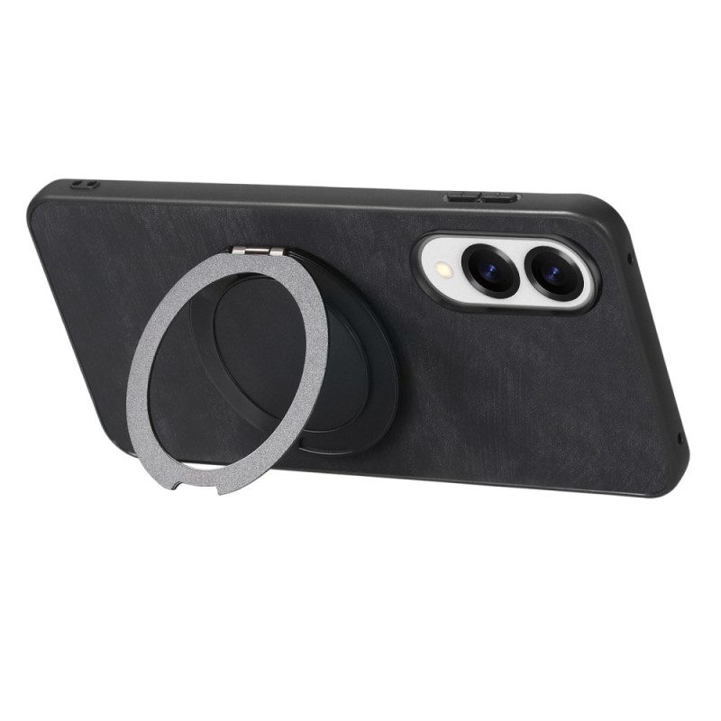 Kuori Samsung Galaxy S25 5g Edge Mokkanahkakuvio Kääntyvällä Jalustalla