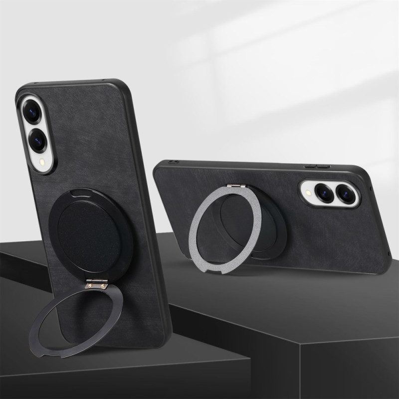 Kuori Samsung Galaxy S25 5g Edge Mokkanahkakuvio Kääntyvällä Jalustalla