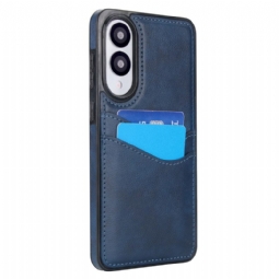 Kuori Samsung Galaxy S25 5g Edge Nahkajäljitelmä Ja Kortti Teline Suojakuori