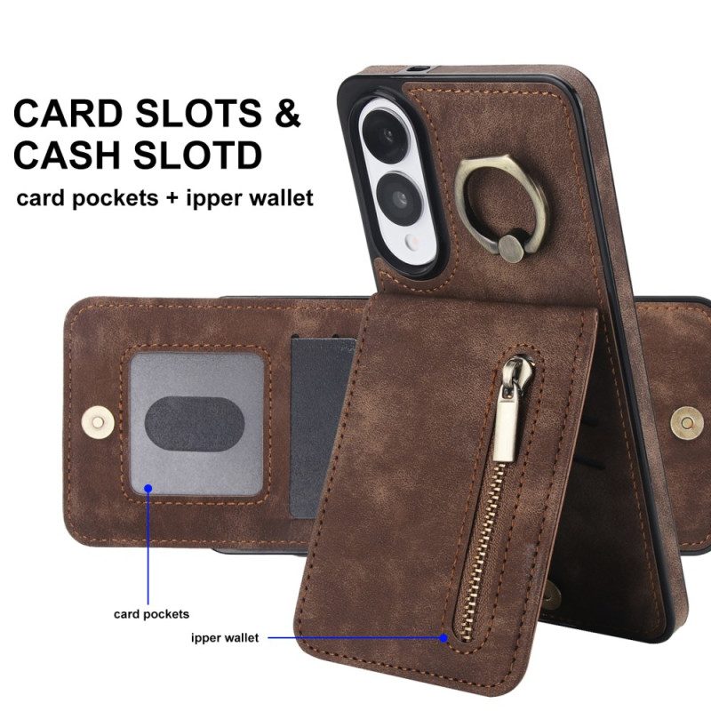 Kuori Samsung Galaxy S25 5g Edge Vetoketjullinen Lompakko Ja Rfid-teknologia