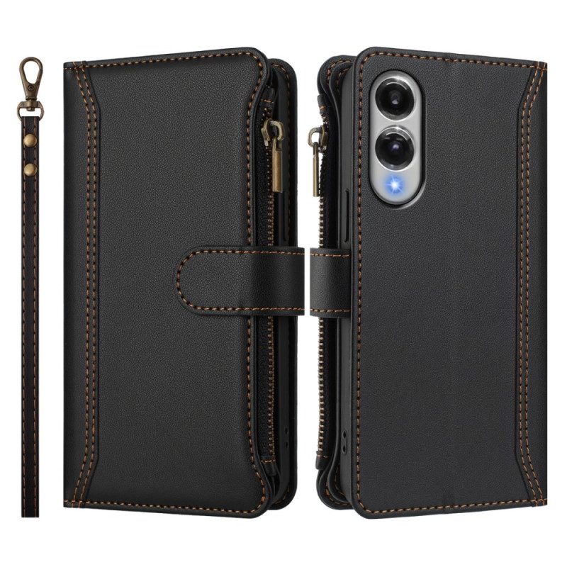 Nahkakotelo Samsung Galaxy S25 5g Edge 9 Korttipaikan Lompakko Ja Nauha