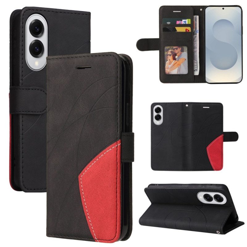 Nahkakotelo Samsung Galaxy S25 5g Edge Kaksisävyinen Aaltoilu