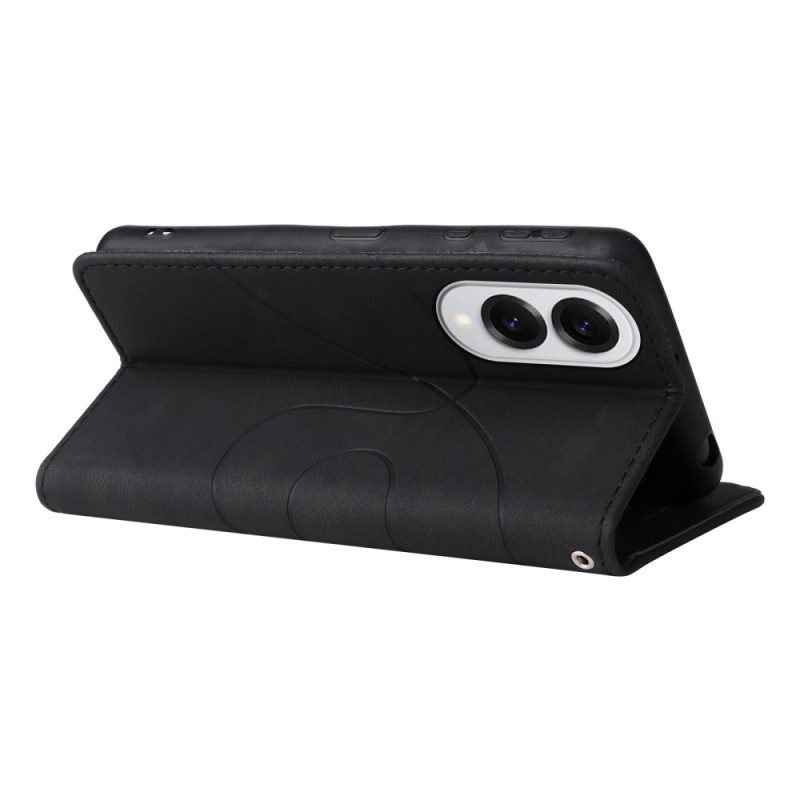 Nahkakotelo Samsung Galaxy S25 5g Edge Kaksisävyinen Aaltoilu