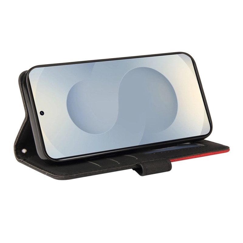 Nahkakotelo Samsung Galaxy S25 5g Edge Kaksisävyinen Aaltoilu