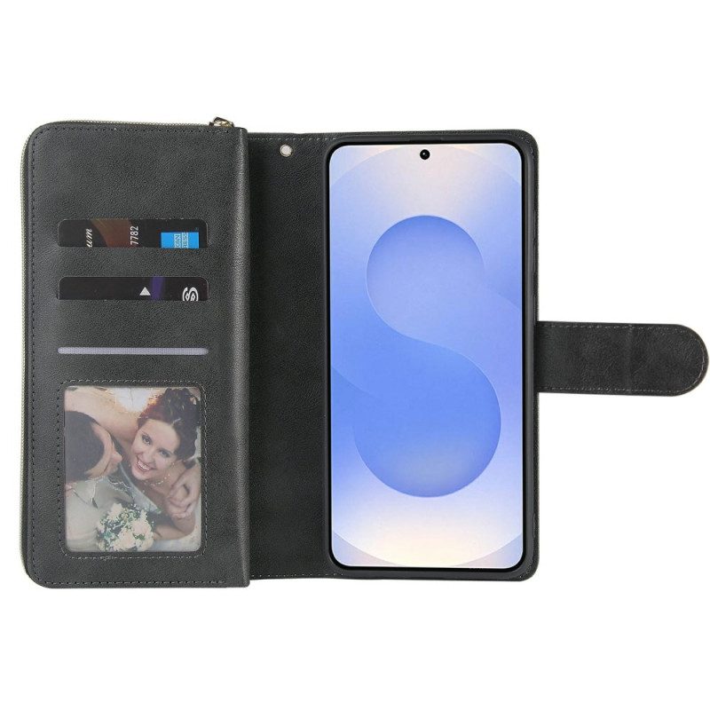 Nahkakotelo Samsung Galaxy S25 5g Edge Lompakko Ja Pussukka