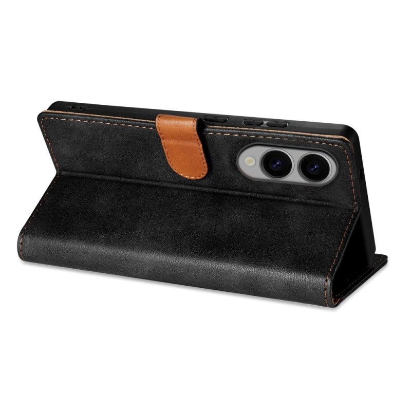 Nahkakotelo Samsung Galaxy S25 5g Edge N.bekus Vintage -tyylinen