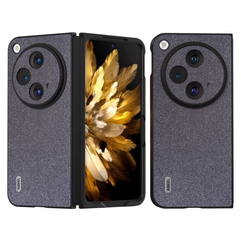 Kuori Oppo Find N3 Abeel Glitter Keinonahkaa Suojakuori