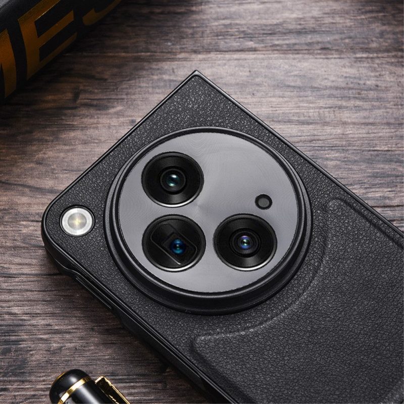 Kuori Oppo Find N3 Keinonahkaa Jalustalla