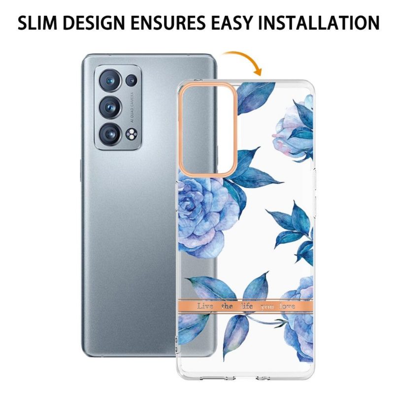 Kuori Oppo Reno 6 Pro 5G Peony Blue