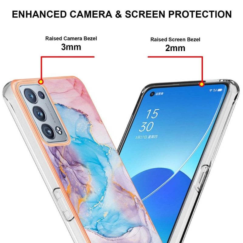 Kuori Oppo Reno 6 Pro 5G Sininen Marmori