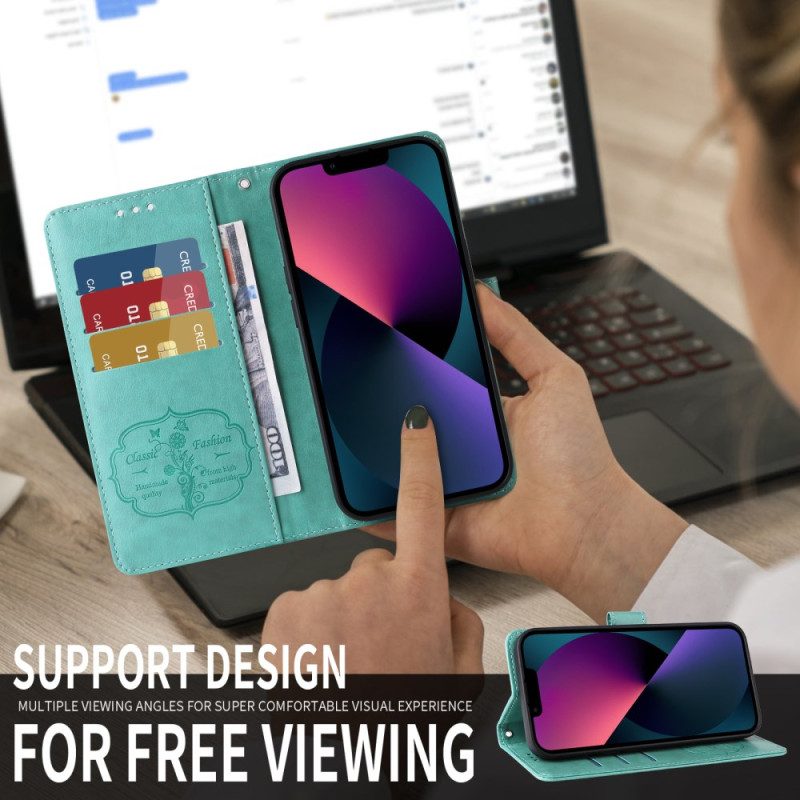 Kotelot Vivo X300 Puhelinkuoret Perhos- Ja Kukkakuvio