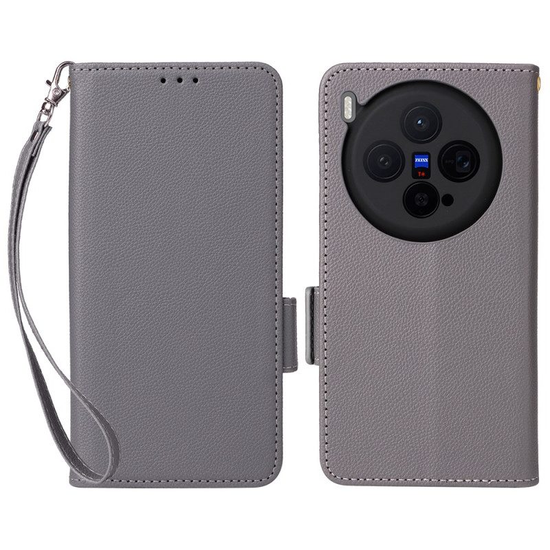 Kotelot Vivo X300 Strap-on Keinonahka