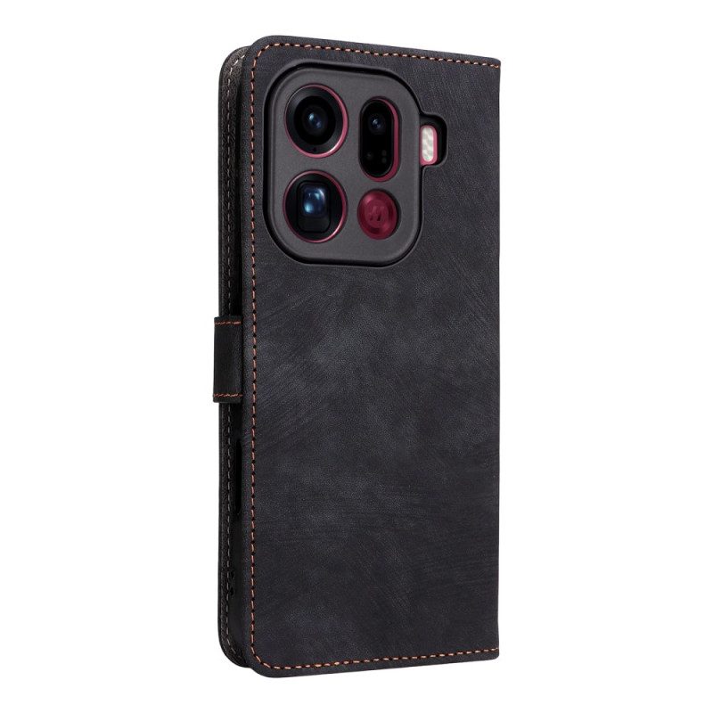 Kotelot Oppo Find X9 Pro 5g Hihnoilla Koristeltu Mokkanahkakuvio