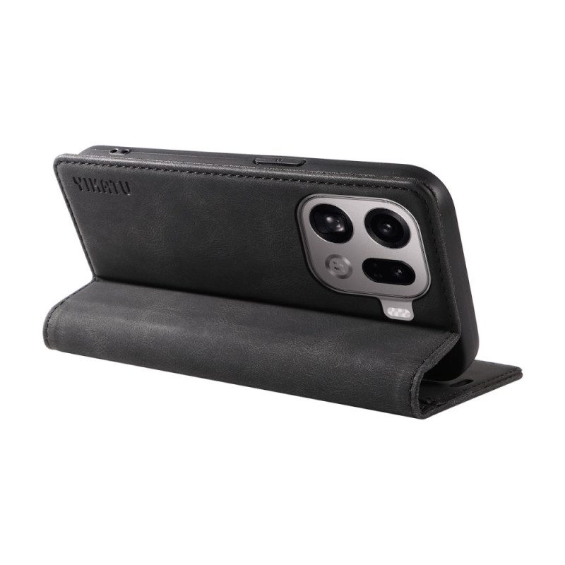 Nahkakotelo Oppo Find X9 Pro 5g Yikatu Mokkanahkakuvio Suojakuori