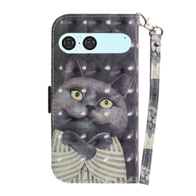 Kotelot Sony Xperia 10 Vii Harmaa Kissa -avain