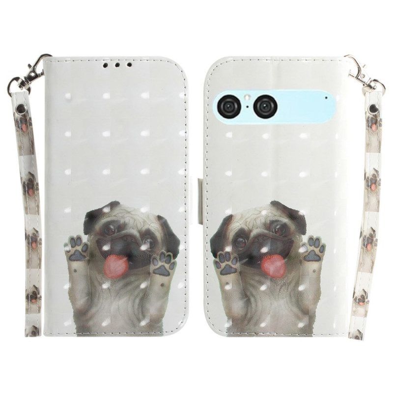 Kotelot Sony Xperia 10 Vii Mopsi -kuvioinen Avain Suojakuori