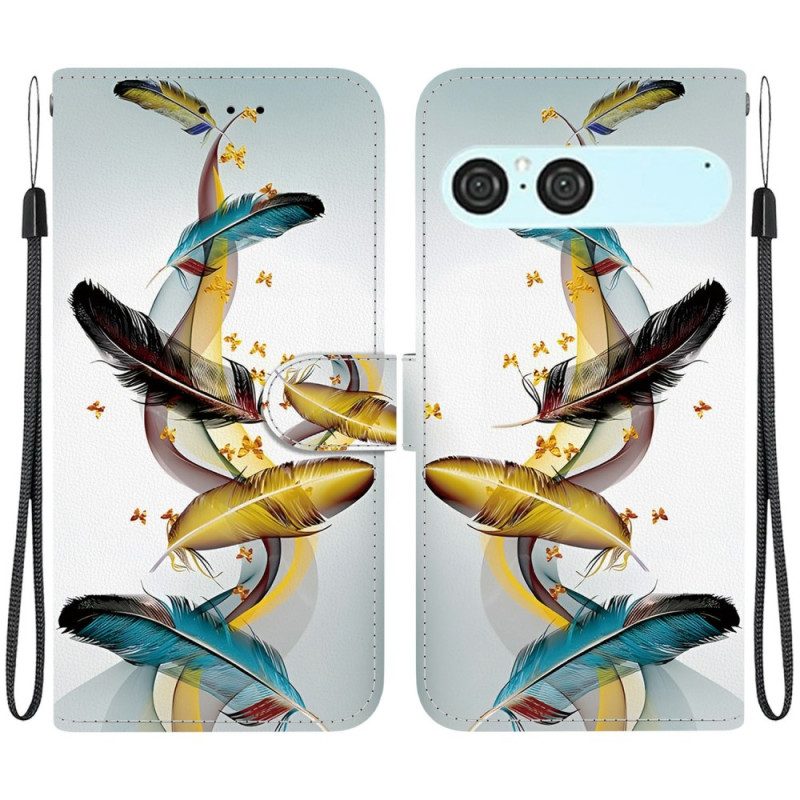 Kotelot Sony Xperia 10 Vii Puhelinkuoret Kultaiset Höyhenet