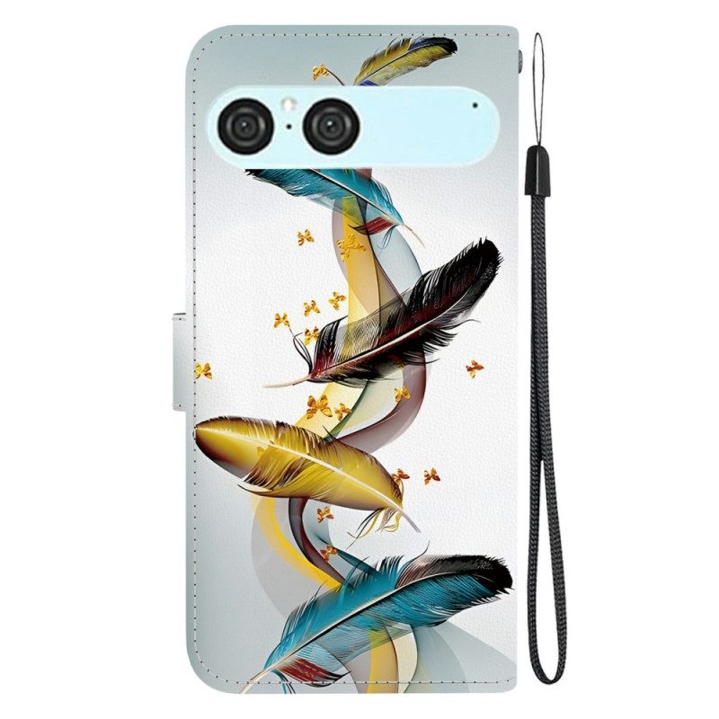 Kotelot Sony Xperia 10 Vii Puhelinkuoret Kultaiset Höyhenet