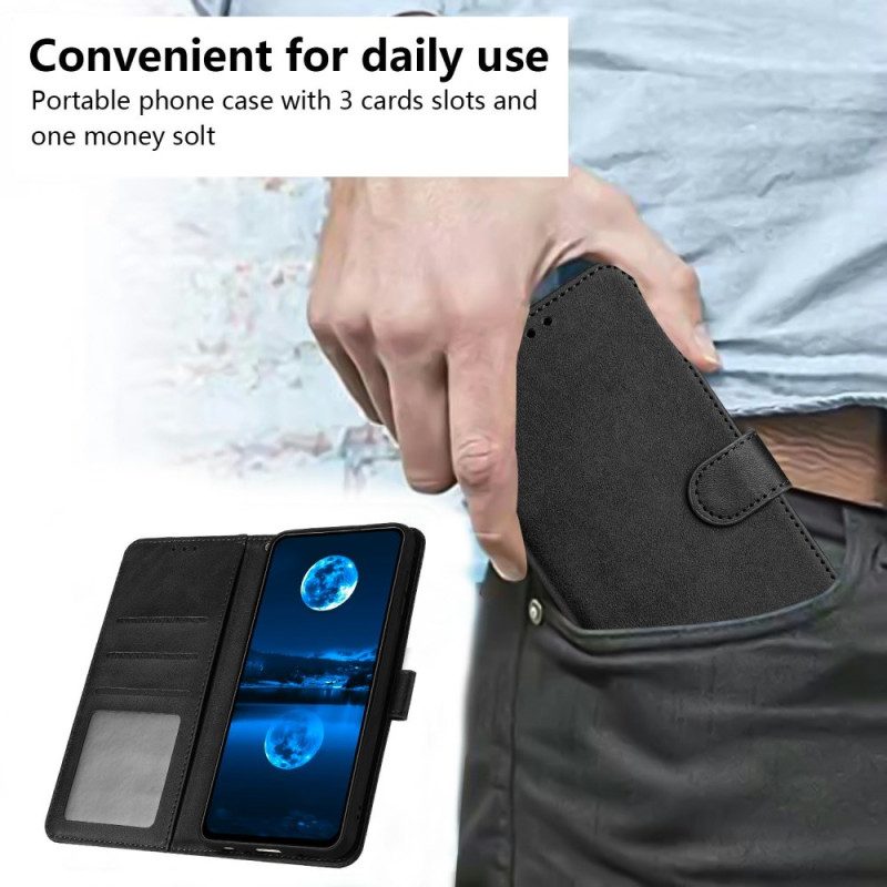 Kotelot Sony Xperia 10 Vii Puhelinkuoret Nahkakuvio Hihnalla