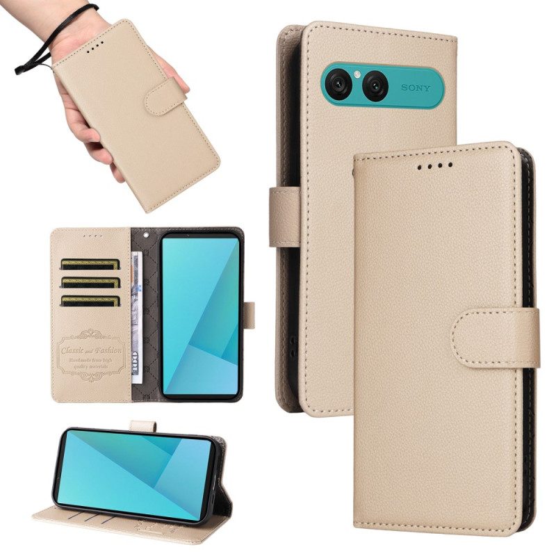 Kotelot Sony Xperia 10 Vii Puhelinkuoret Nahkakuvio Ja Rfid-esto