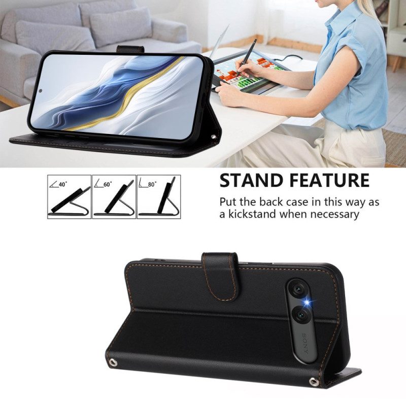 Kotelot Sony Xperia 10 Vii Yksivärinen Keinonahka Suojakuori