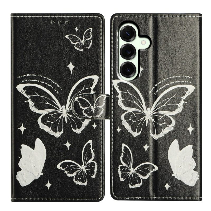 Kotelot Samsung Galaxy A17 4g / 5g Mustavalkoisia Perhosia Suojakuori