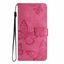 Kotelot Samsung Galaxy A17 4g / 5g Puhelinkuoret Mokkanahkakuvio Perhosilla