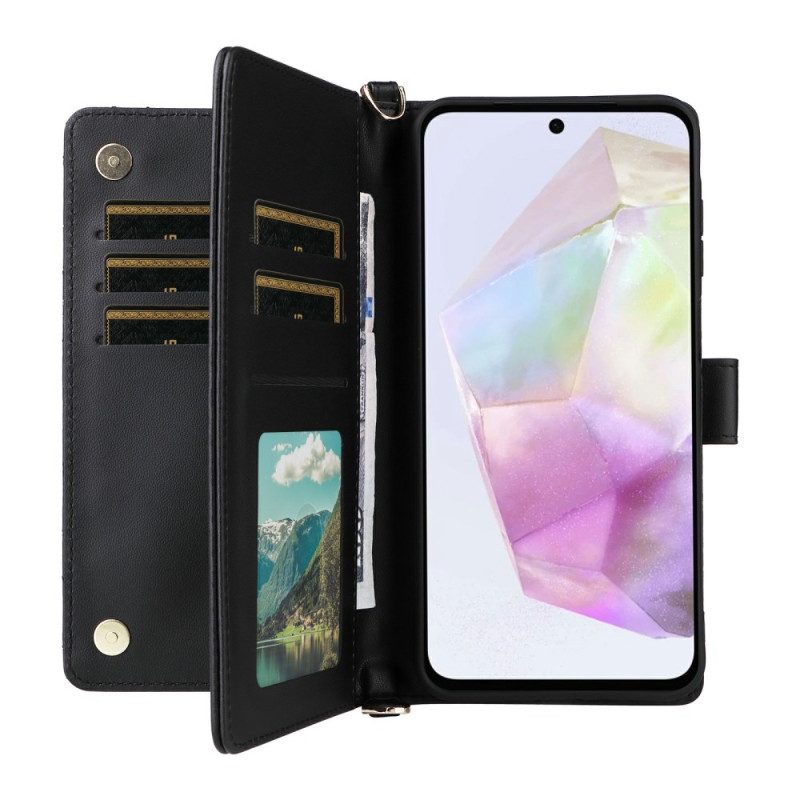 Kotelot Samsung Galaxy A17 4g / 5g Tikattu Olkahihnalla Ja Rannehihnalla