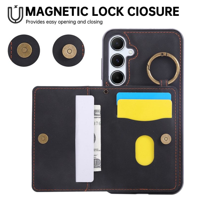 Kuori Samsung Galaxy A17 4g / 5g Korttikotelo Ja Sormus