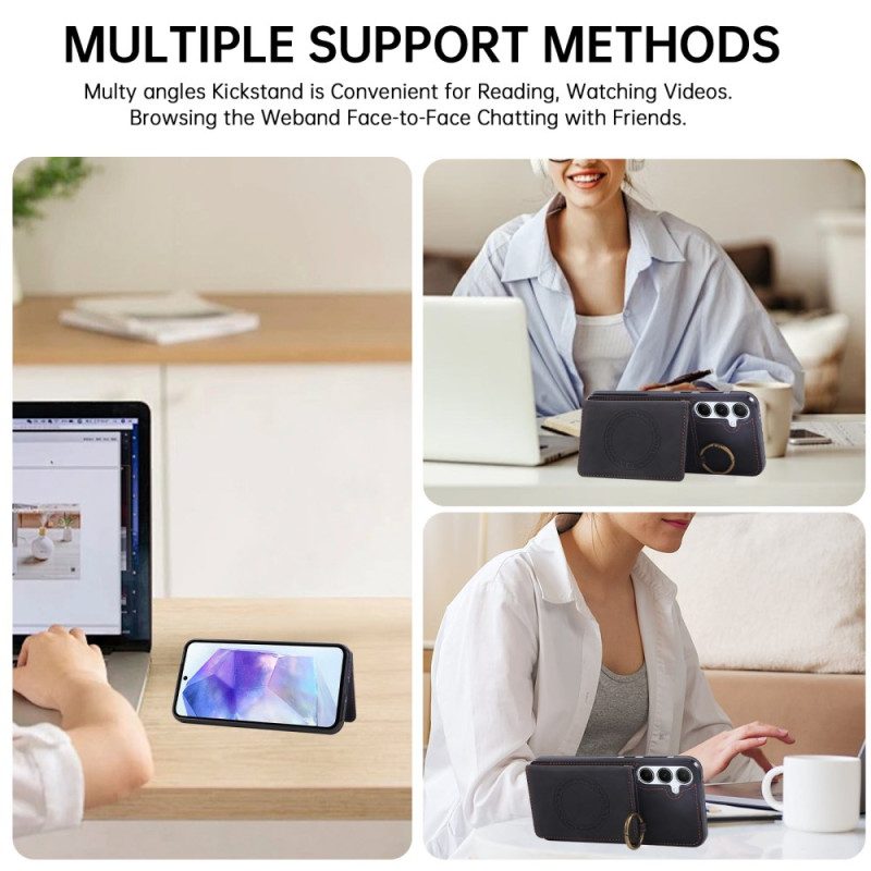 Kuori Samsung Galaxy A17 4g / 5g Korttikotelo Ja Sormus