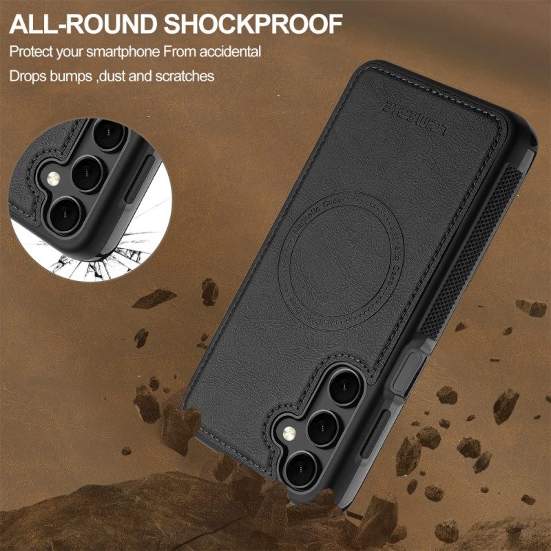 Kuori Samsung Galaxy A17 4g / 5g Magneettinen Mokkanahkakuvioinen Suojakuori