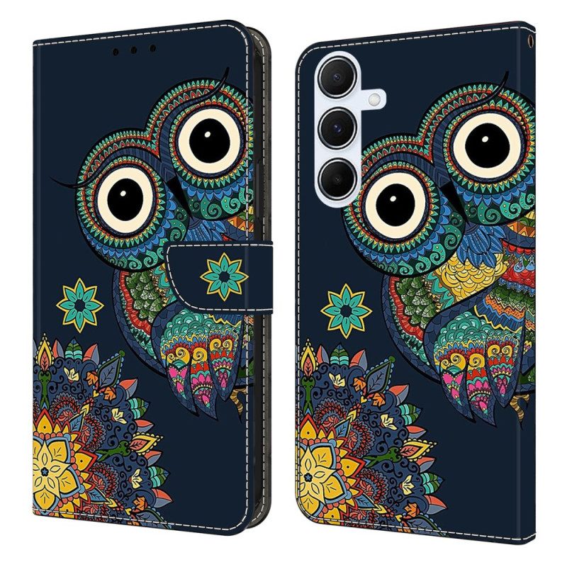 Nahkakotelo Samsung Galaxy A17 4g / 5g Mandala-pöllö
