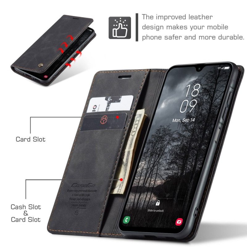 Nahkakotelo Samsung Galaxy A17 4g / 5g Mokkanahkakuvio Caseme Suojakuori