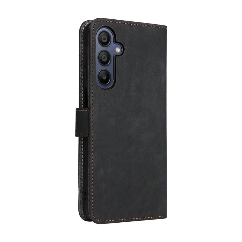 Nahkakotelo Samsung Galaxy A17 4g / 5g Rfid-suojattu Mokkanahkakuvio