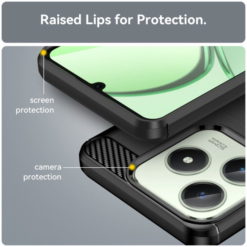 Kuori Realme Note 60 Harjattu Hiilikuitu