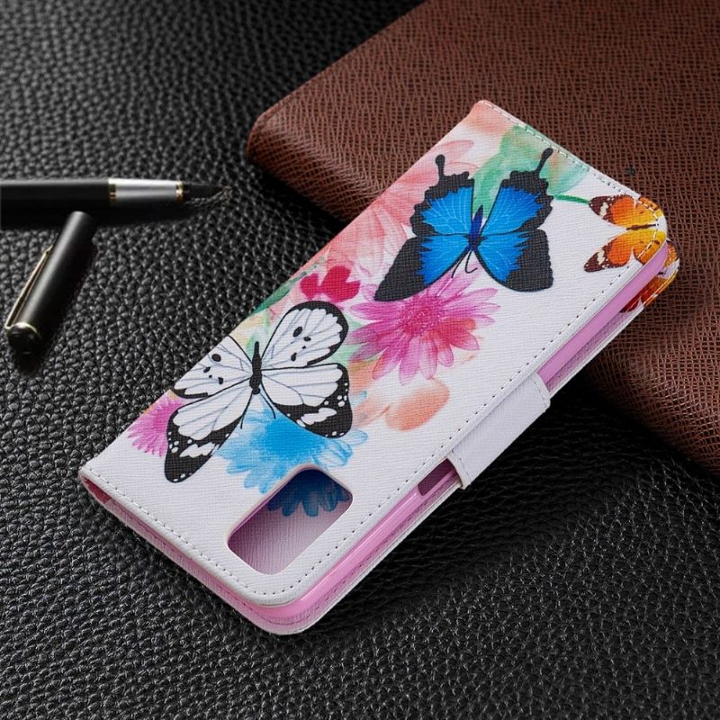 Kuoret Oppo A72 Perhosia Ja Värikkäitä Kukkia
