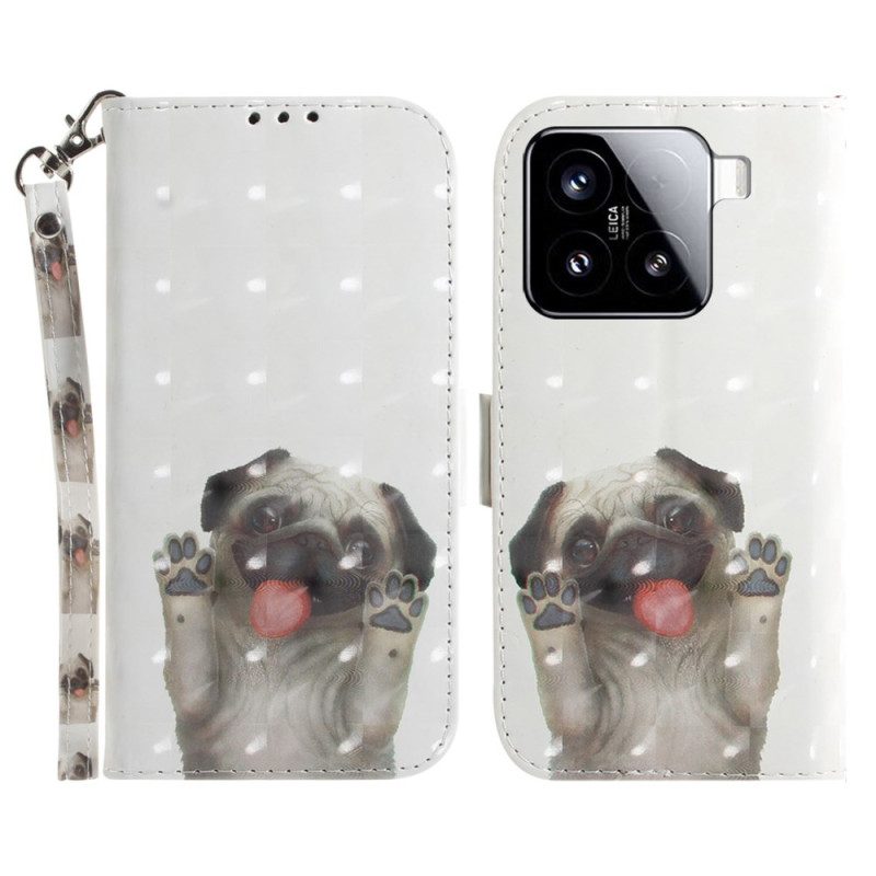 Kotelot Xiaomi 15 Mopsikuvioinen Kaulanauha