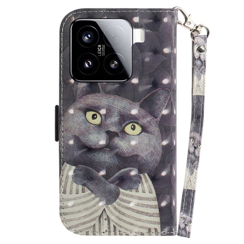 Kotelot Xiaomi 15 Puhelinkuoret Harmaa Kissa Hihnalla