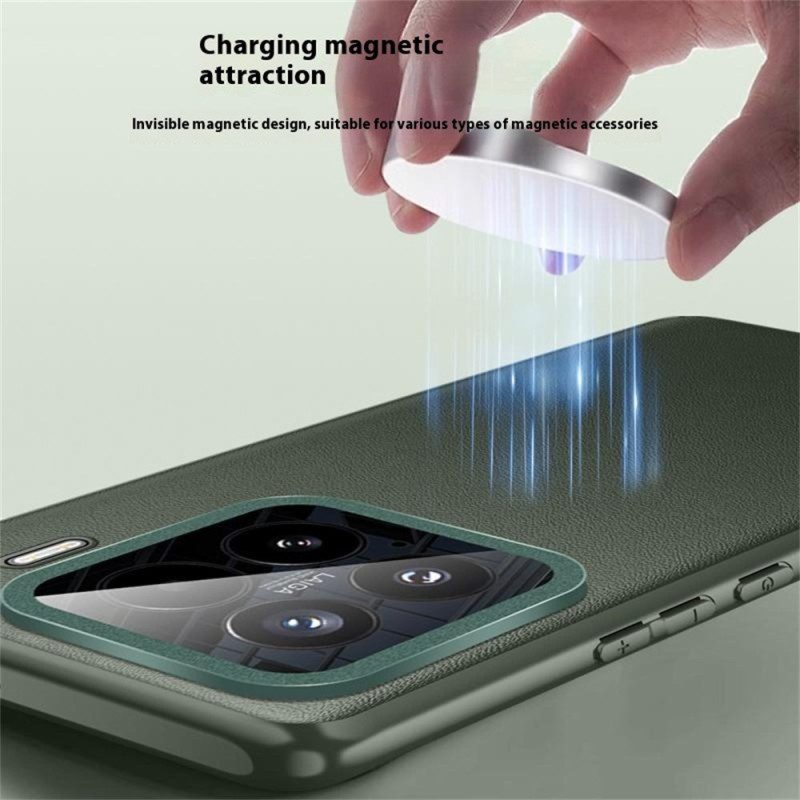 Kuori Xiaomi 15 Magsafe-yhteensopiva Nahkakuvioinen Suojakuori